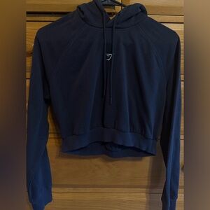 Gymshark Black TRAINING CROPPED HOODIE